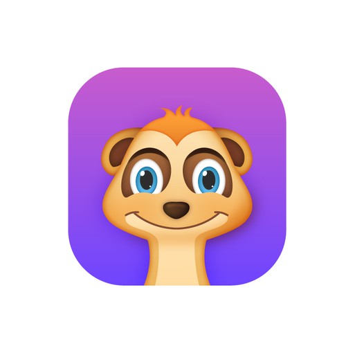 Meerkat character app icon 