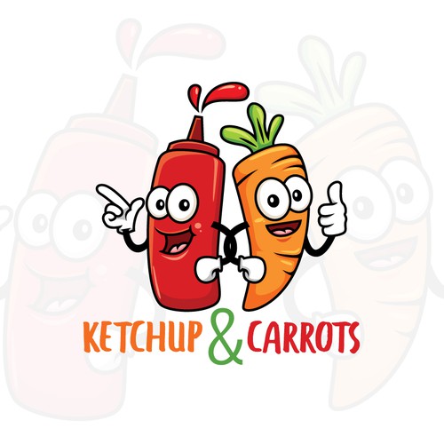 Ketchup & Carrots Logo Design for Kids Food Blog