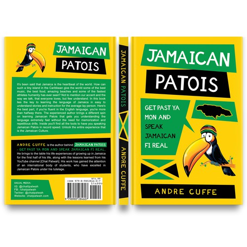 Fun and appealing cover for a book on learning how to speak Jamaican