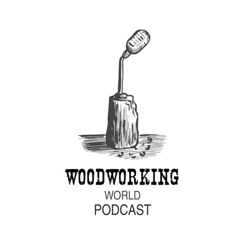 Logo design concept for woodworking podcast