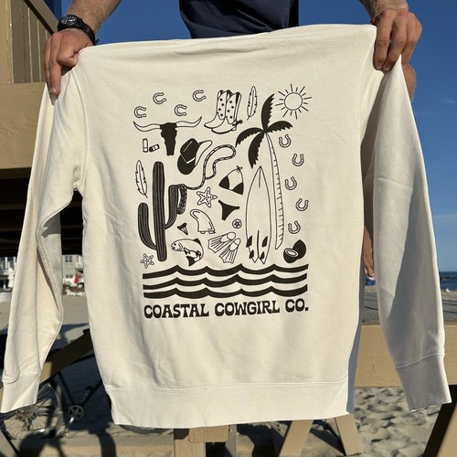 Coastal Cowgirl Crewneck Design