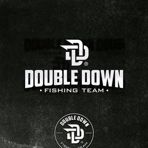 Double Down Fishing Logo Concept.