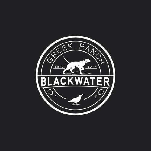a logo design for BLACKWATER