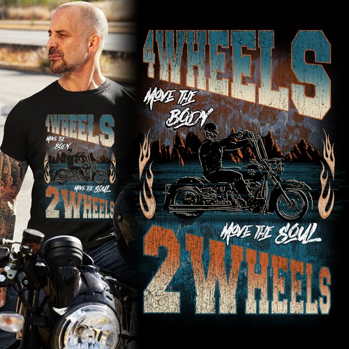 4 wheels move the body 2 wheels move the soul