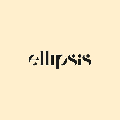 A custom wordmark logo of ellipsis