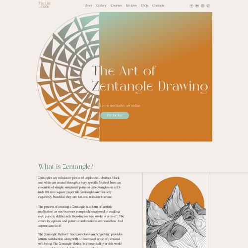 Mediative Art Masterclass Landing Page 