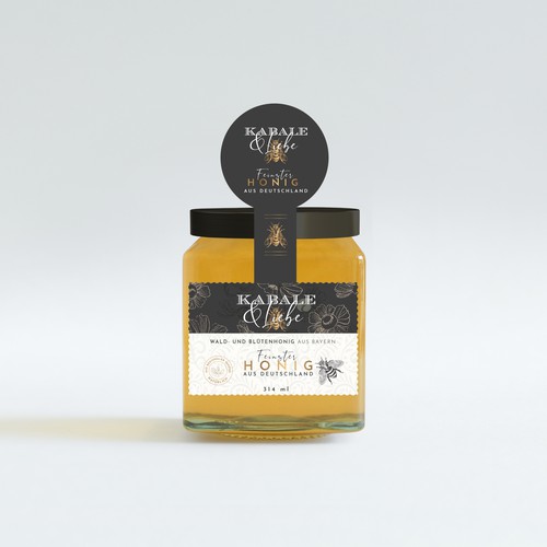 Honey jar label design