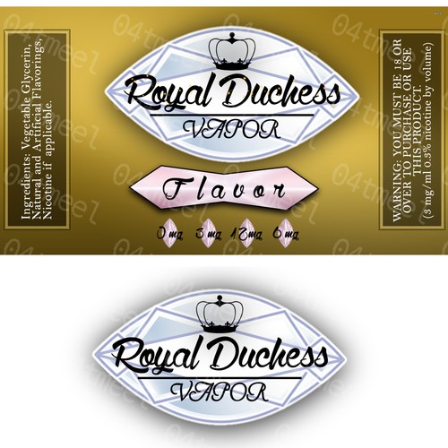 Create an amazing brand AND product label for Royal Duchess Vapor