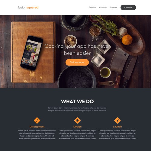 mobile app company for food & restaurant apps needs new website