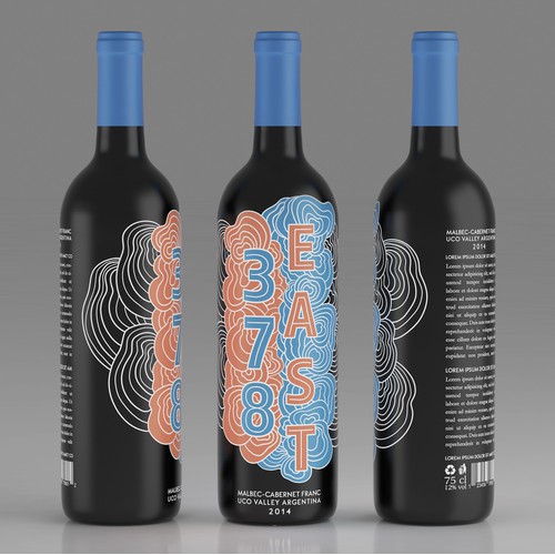 Screen printed wine label