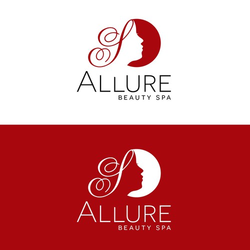 Modern clean logo for Allure beauty spa