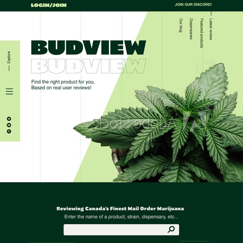 Cannabis review website design