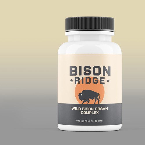 Bison Organ Complex Labels for new supplement company