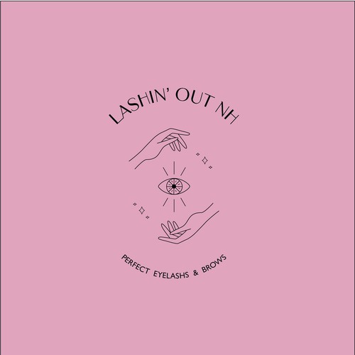 Logo concept for Lashin' Out NH