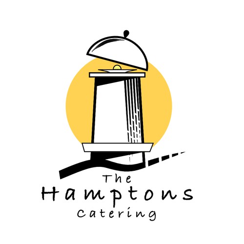 Catering logo on seaside