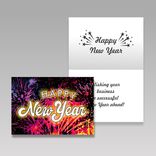 Happy New Year greeting card