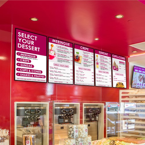 iDessert Franchise Menu Boards