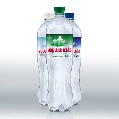 New label design for the best natural mineral water of Ukraine