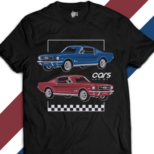 1965 Ford Mustang Cars Design T shirts