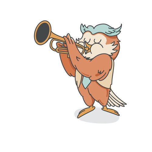 Owl design for music school