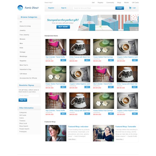 Website Design for E-commerce Business - Consumer Retailer