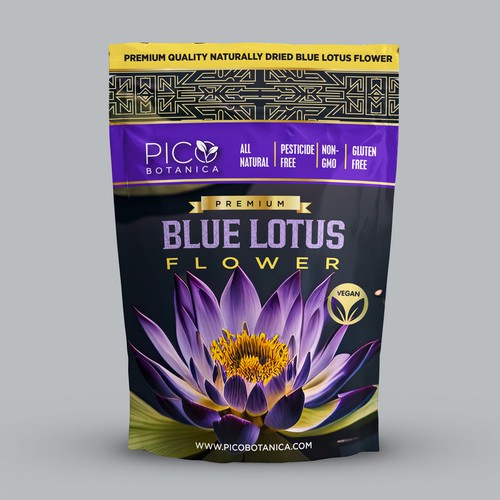 Exquisite Blue Lotus Flower packaging contest entry