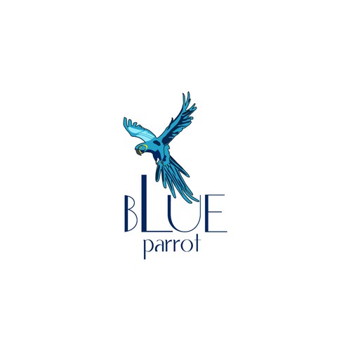 Elegant logo for blue parrot
