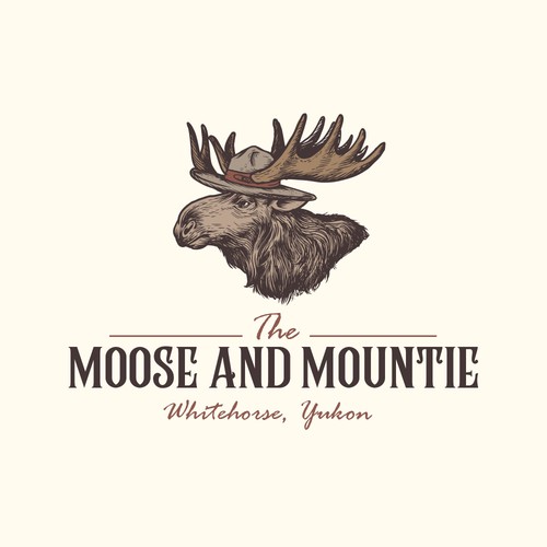 The Moose and Mountie restaurant logo for the Yukon