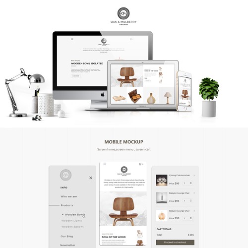 OAK & MULBERRY Web Design Concept