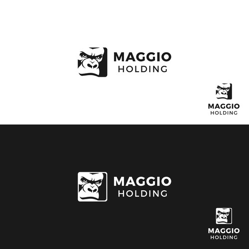 Bold logo for a holding.