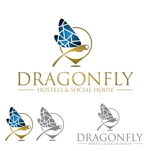 Logo Concept for "Dragonfly" Hostels & Social House