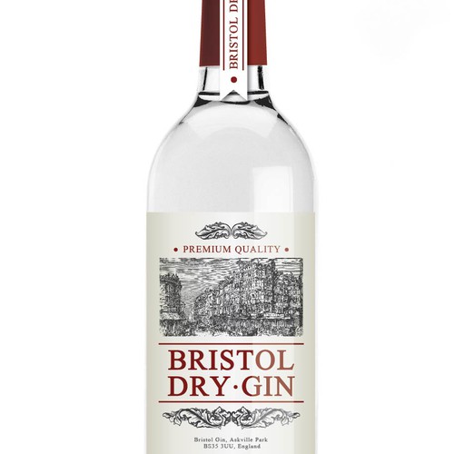 Innovative Label for New Premium Bristol Gin