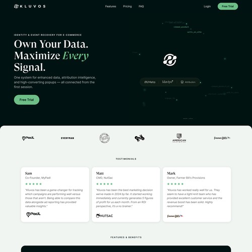 Webdesign for KLUVOS