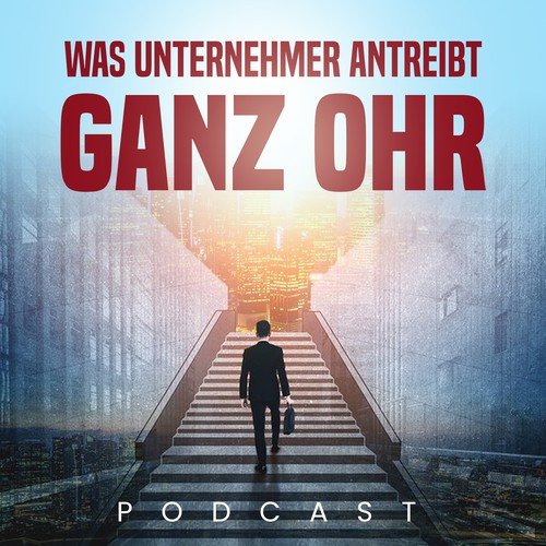 Podcast Cover Design mit Zielgruppe Unternehmer und Freiberufler