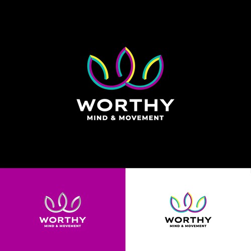 Eye catching minimalistic design for a boutique fitness studio.