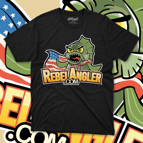 Rebel Angler tshirt design