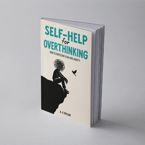  Striking , simple, book cover design for book addressing Overthinking