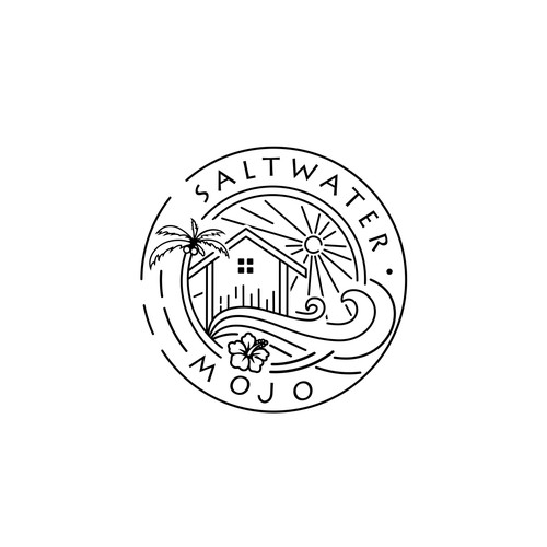 bold logo concept for saltwater mojo
