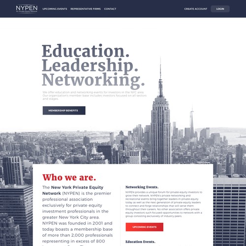 Website redesign for NYPEN