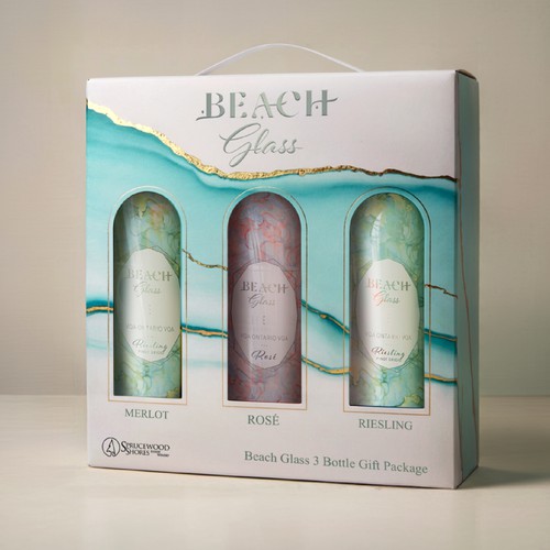 Beach Glass wine Box Design  