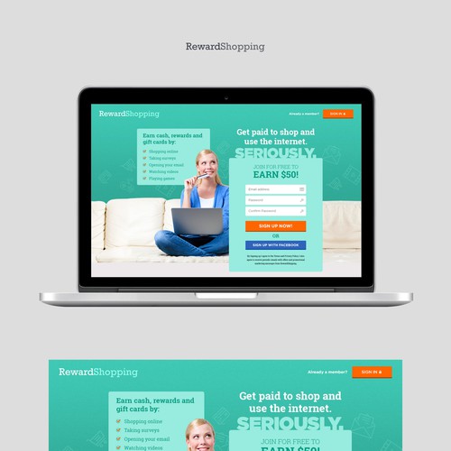 Reward Shopping Landing Page