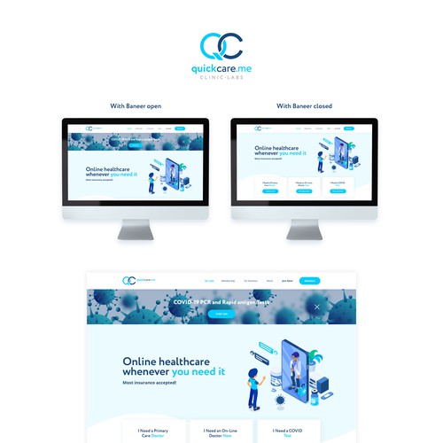 Online healthcare website concept