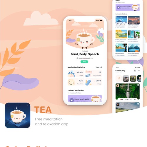 TEA Meditation-based social media