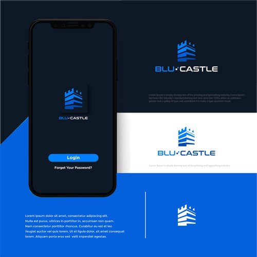 Logo Design Concept For Blu Castle