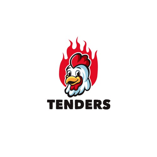 Chicken Mascot Logo Design For Snack and Fast Food 