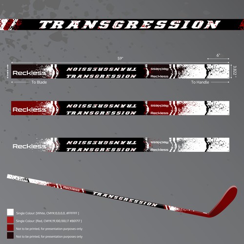 Reckless Hockey's "Transgression" Stick Graphics