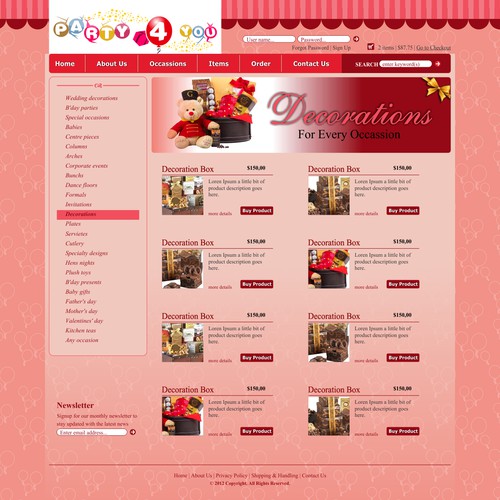 Party 4 you needs a new website design