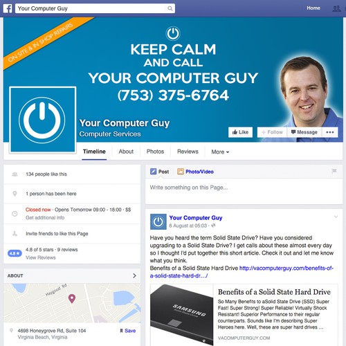 Facebook Cover for Your Computer Guy