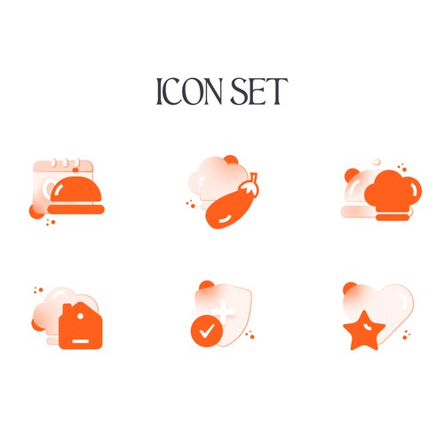 Food Delivery App Icon Set