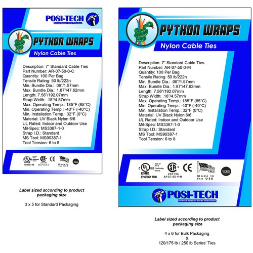 Electrical Fastener design label